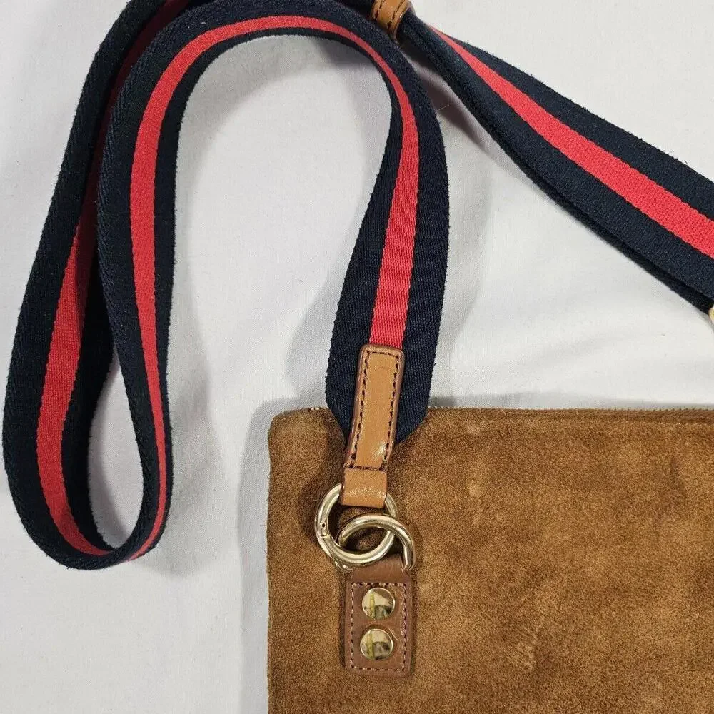 Mark & Graham ESSENTIAL LEATHER ZIPPER CROSSBODY Bag Purse, Chestnut/Camel, NWOT - Picture 2 of 8